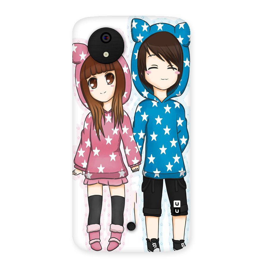 Couple In Stars Back Case for Micromax Canvas A1