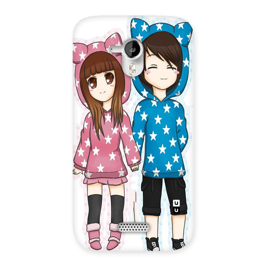 Couple In Stars Back Case for Micromax Canvas HD A116