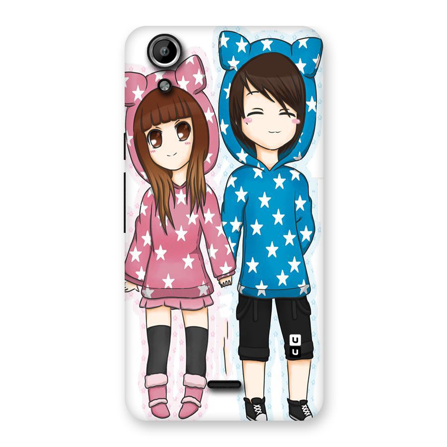 Couple In Stars Back Case for Micromax Canvas Selfie Lens Q345