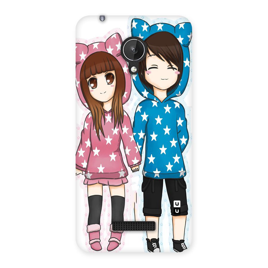 Couple In Stars Back Case for Micromax Canvas Spark Q380