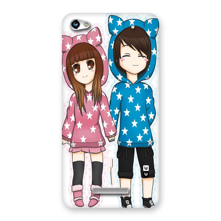 Couple In Stars Back Case for Micromax Hue 2
