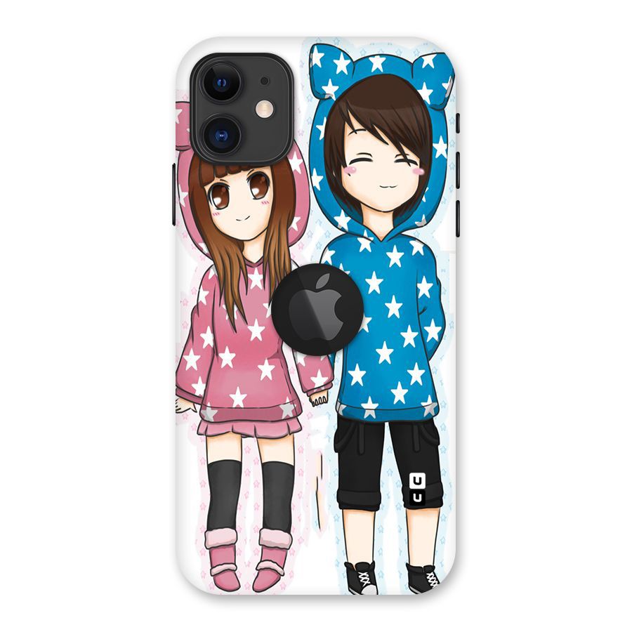 Couple In Stars Back Case for iPhone 11 Logo Cut