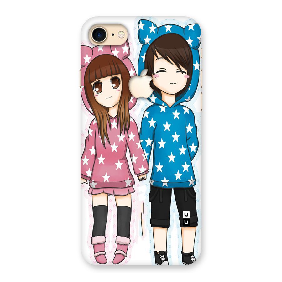 Couple In Stars Back Case for iPhone 7 Apple Cut