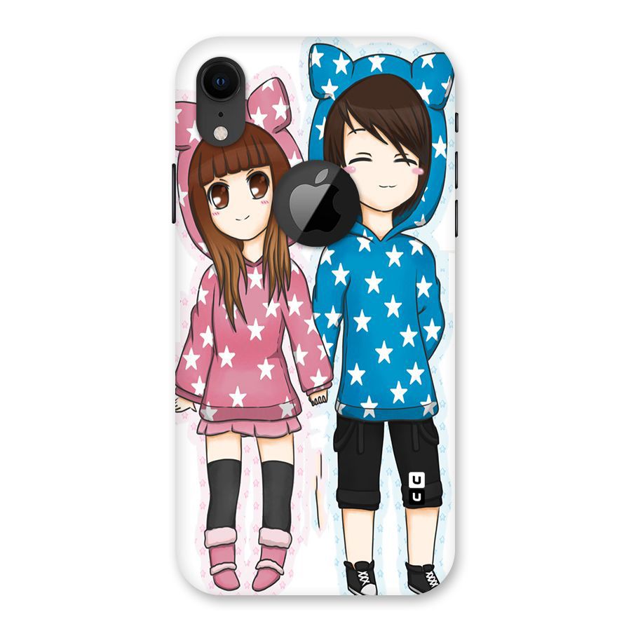 Couple In Stars Back Case for iPhone XR Logo Cut