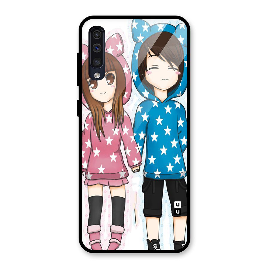 Couple In Stars Glass Back Case for Galaxy A30s