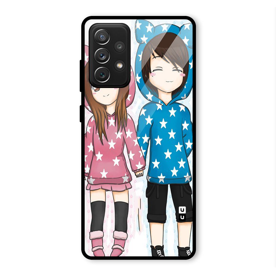 Couple In Stars Glass Back Case for Galaxy A72