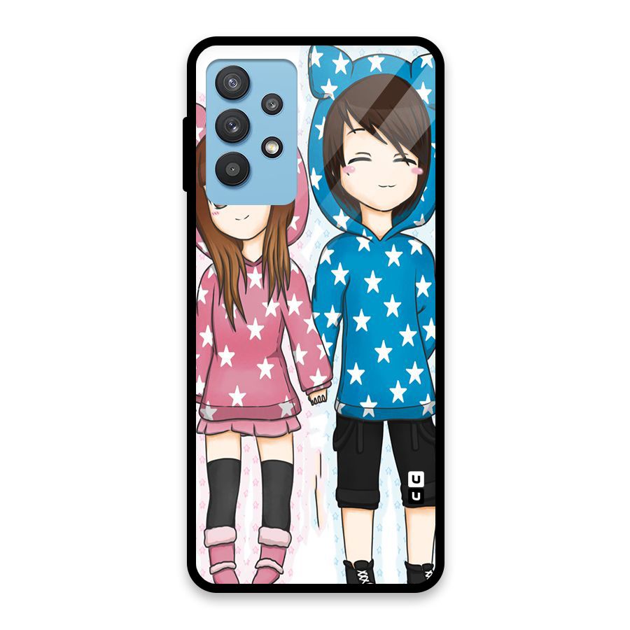 Couple In Stars Glass Back Case for Galaxy M32 5G