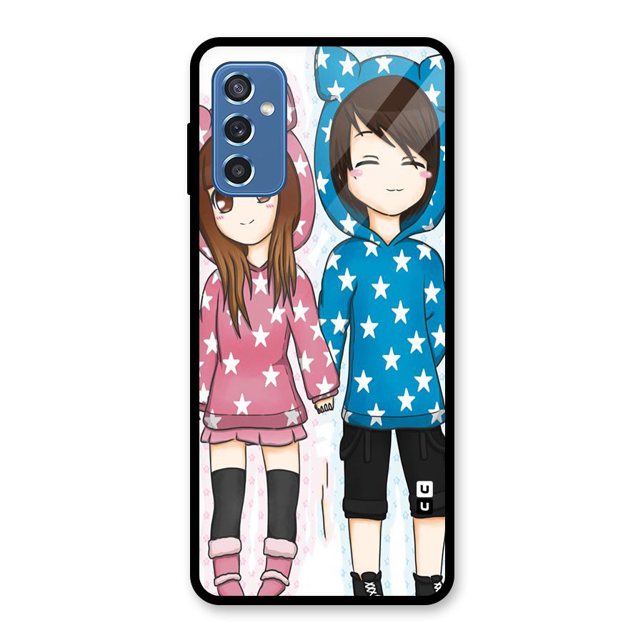Couple In Stars Glass Back Case for Galaxy M52 5G