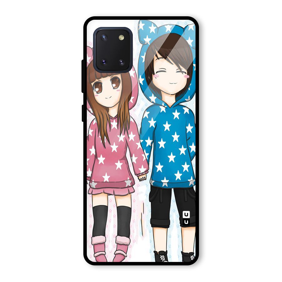 Couple In Stars Glass Back Case for Galaxy Note 10 Lite