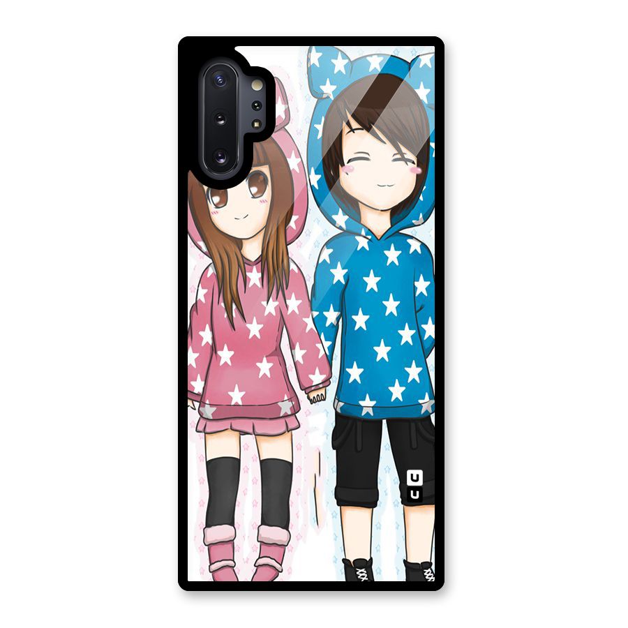 Couple In Stars Glass Back Case for Galaxy Note 10 Plus