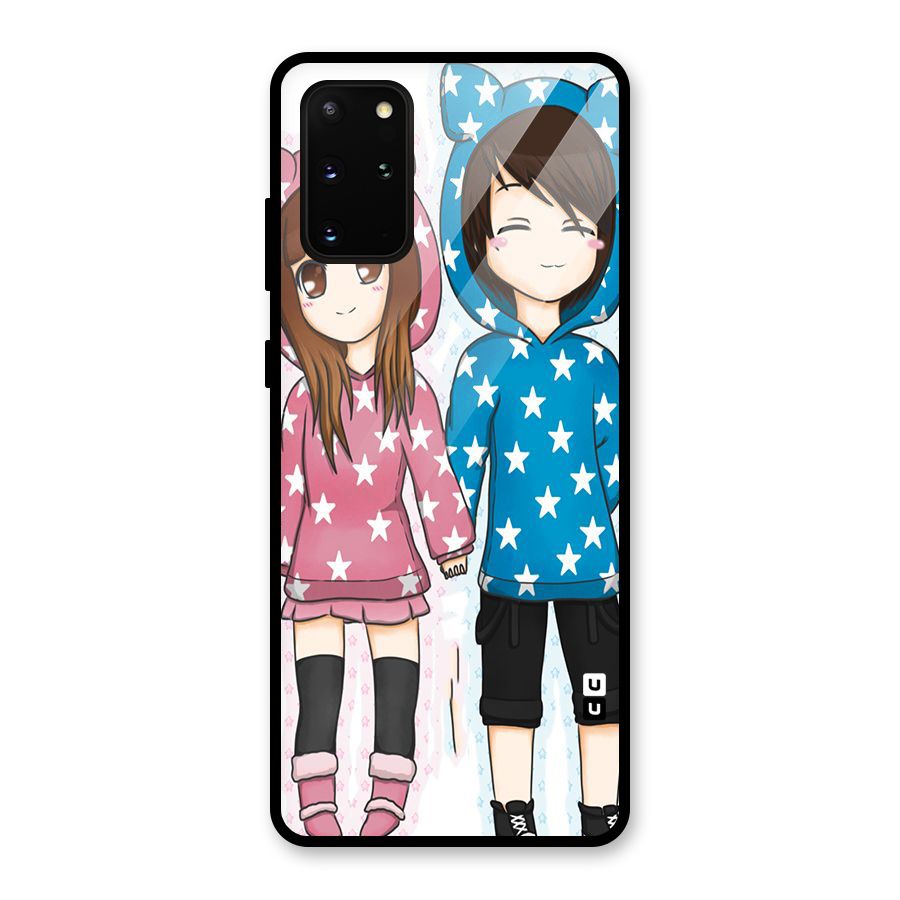 Couple In Stars Glass Back Case for Galaxy S20 Plus