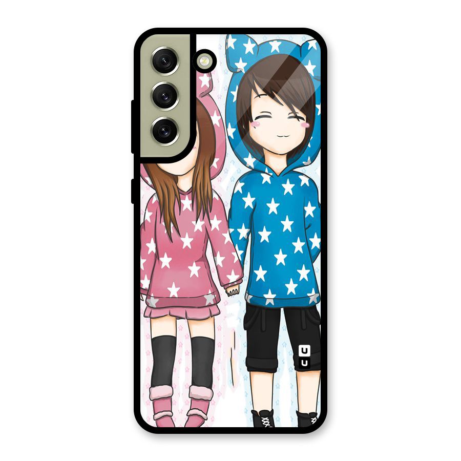 Couple In Stars Glass Back Case for Galaxy S21 FE 5G