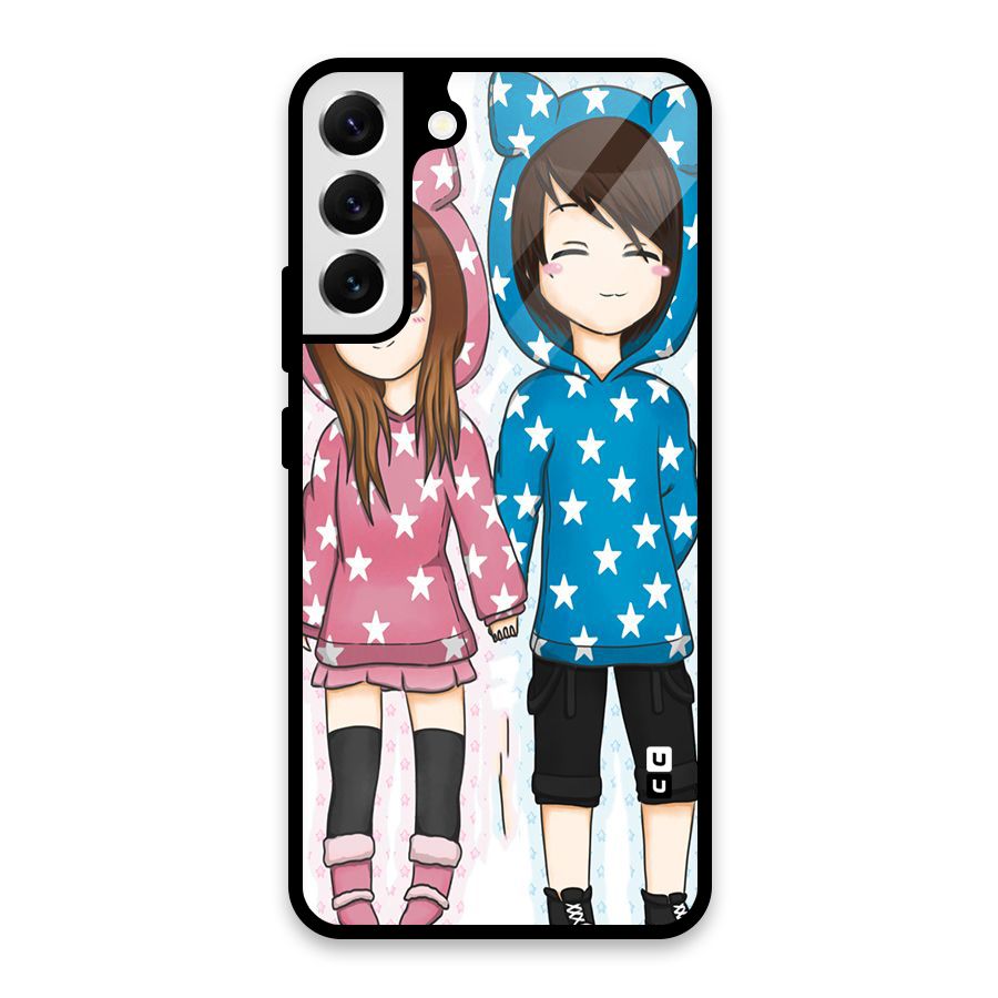 Couple In Stars Glass Back Case for Galaxy S22 Plus 5G