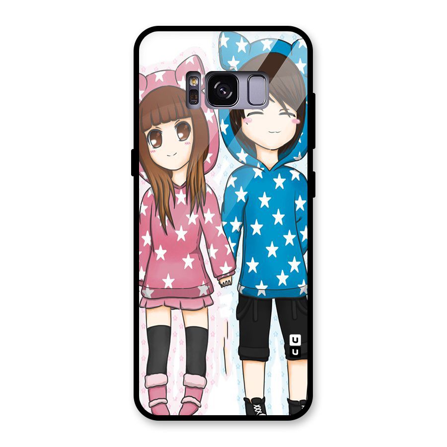Couple In Stars Glass Back Case for Galaxy S8