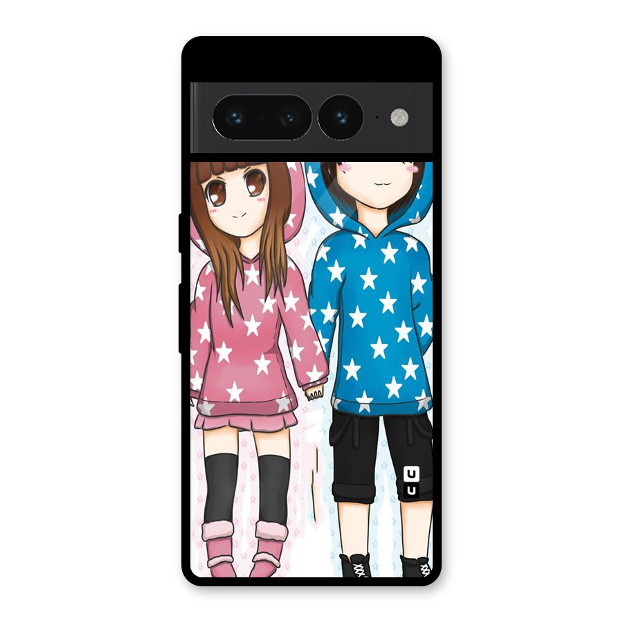 Couple In Stars Glass Back Case for Google Pixel 7 Pro