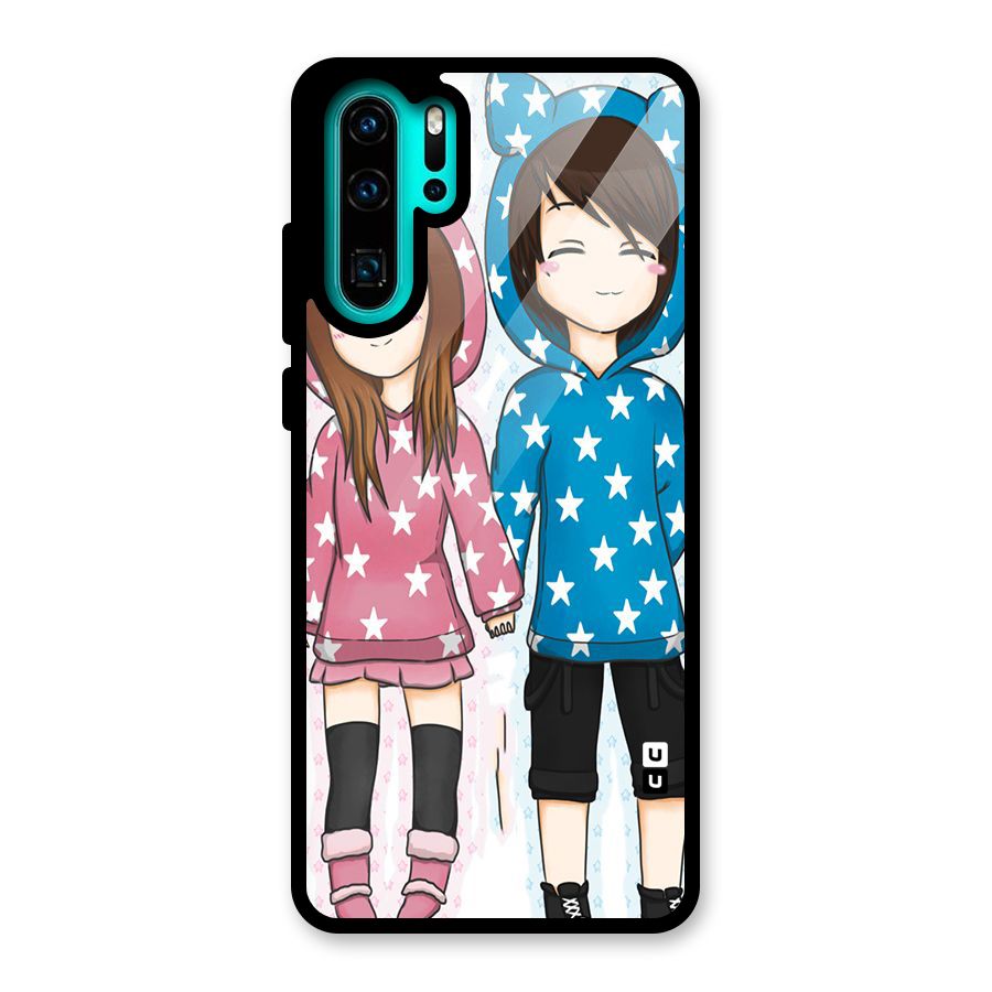 Couple In Stars Glass Back Case for Huawei P30 Pro