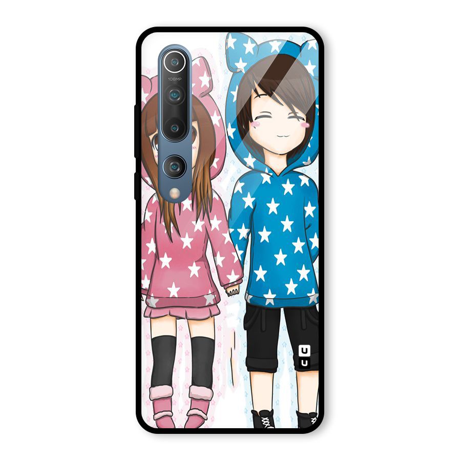 Couple In Stars Glass Back Case for Mi 10