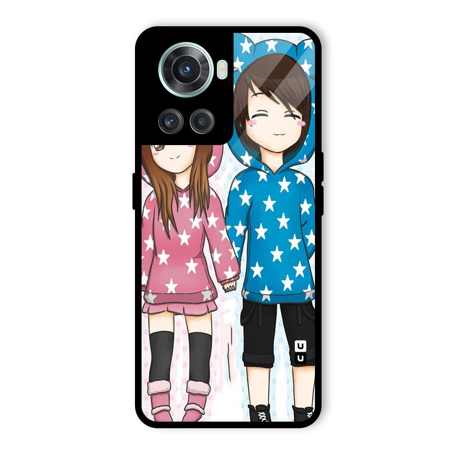 Couple In Stars Glass Back Case for OnePlus 10R
