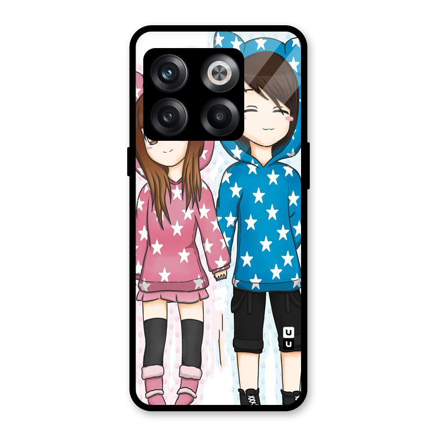 Couple In Stars Glass Back Case for OnePlus 10T