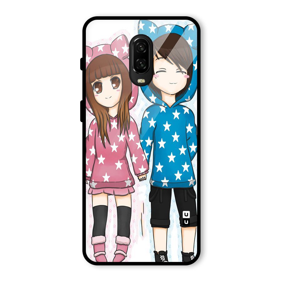 Couple In Stars Glass Back Case for OnePlus 6T