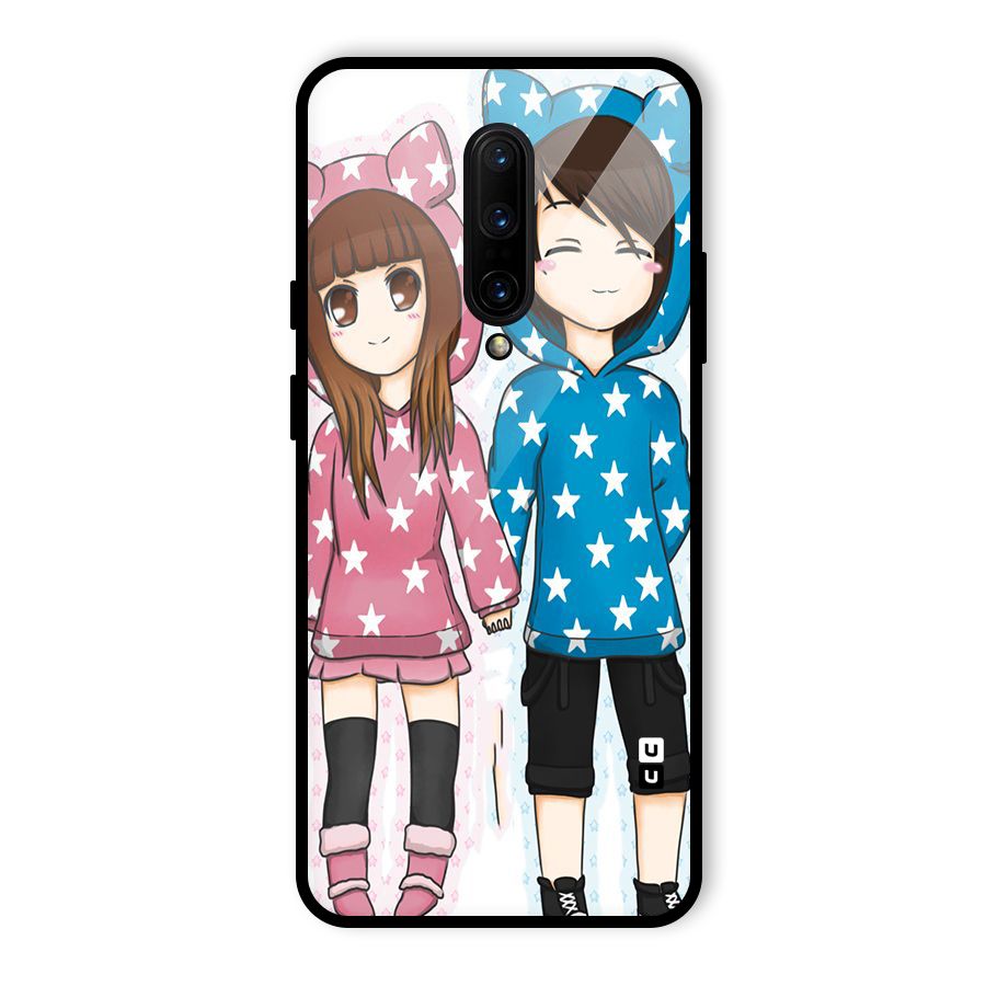 Couple In Stars Glass Back Case for OnePlus 7 Pro