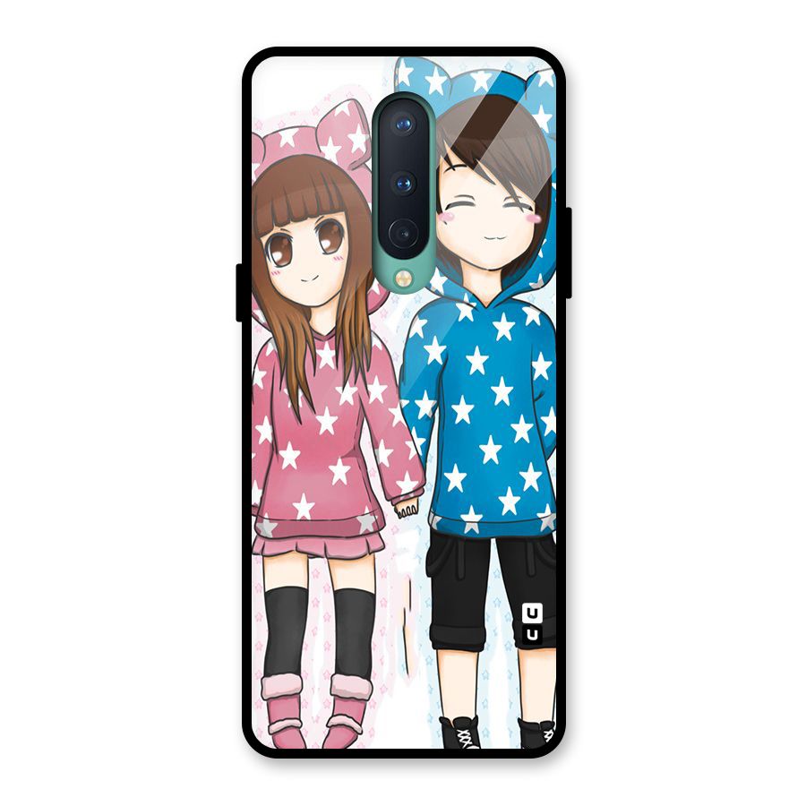 Couple In Stars Glass Back Case for OnePlus 8