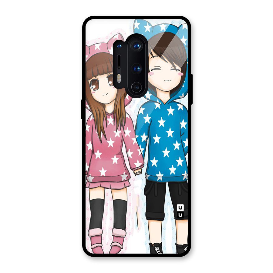 Couple In Stars Glass Back Case for OnePlus 8 Pro