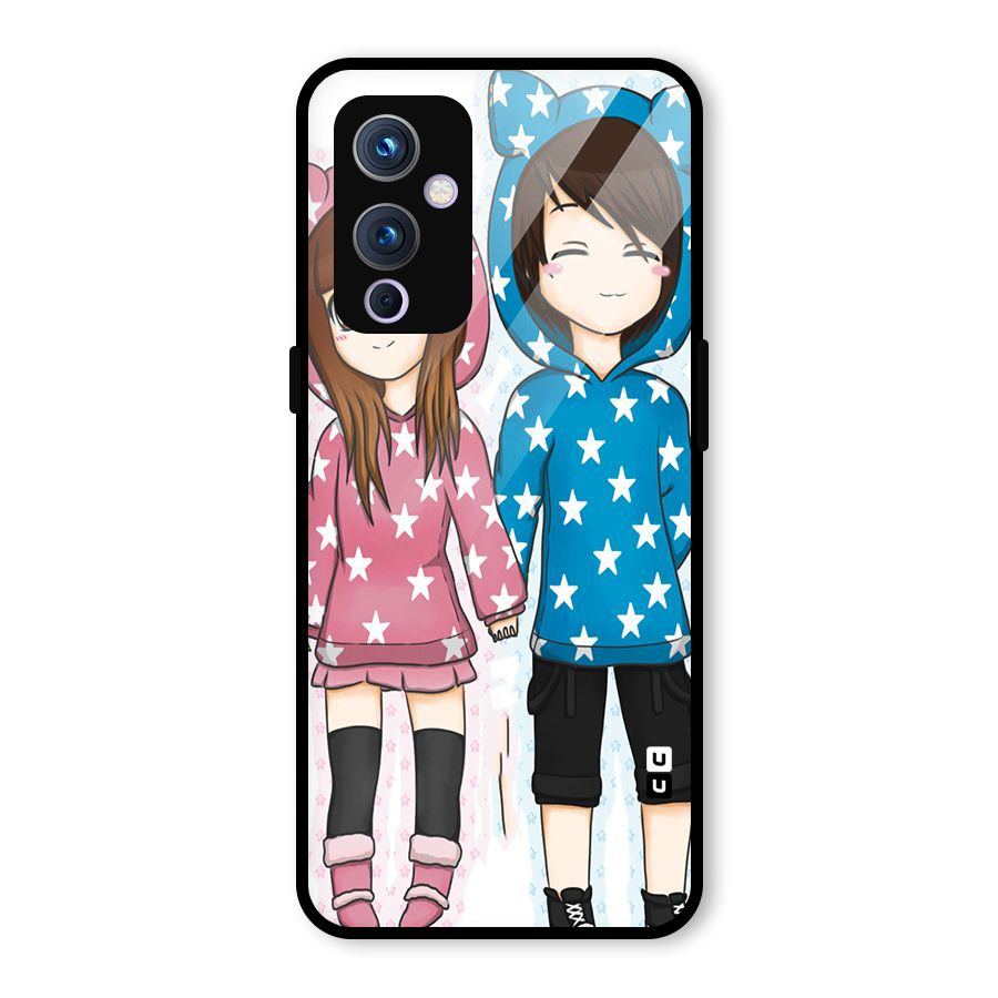 Couple In Stars Glass Back Case for OnePlus 9
