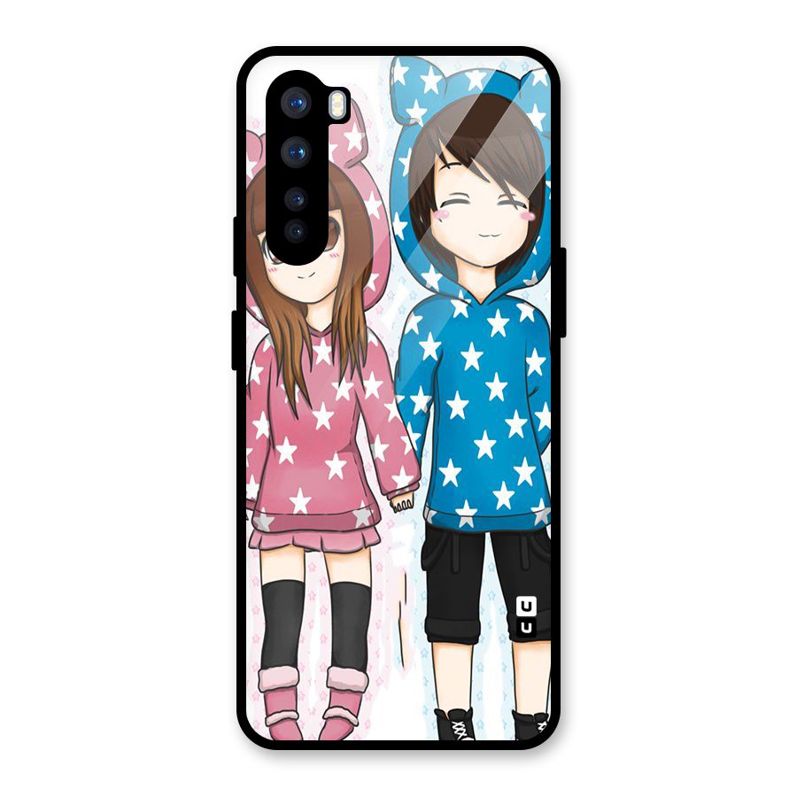 Couple In Stars Glass Back Case for OnePlus Nord