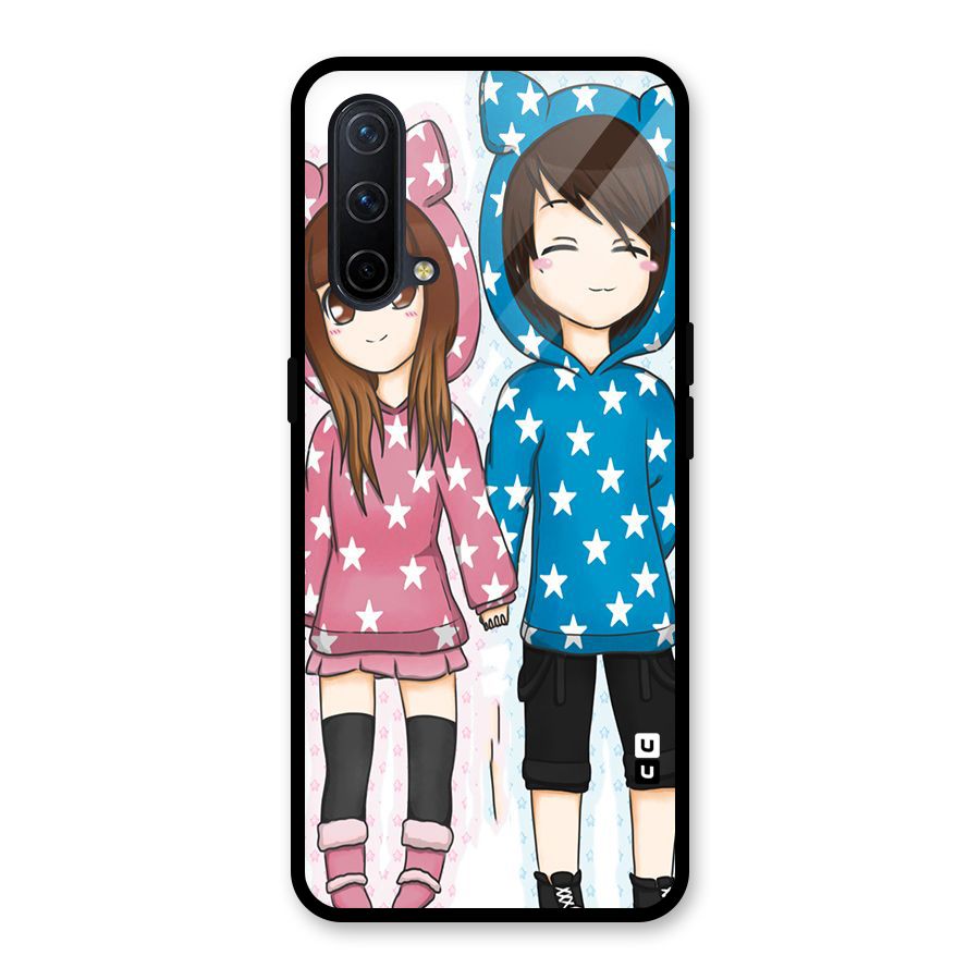 Couple In Stars Glass Back Case for OnePlus Nord CE 5G
