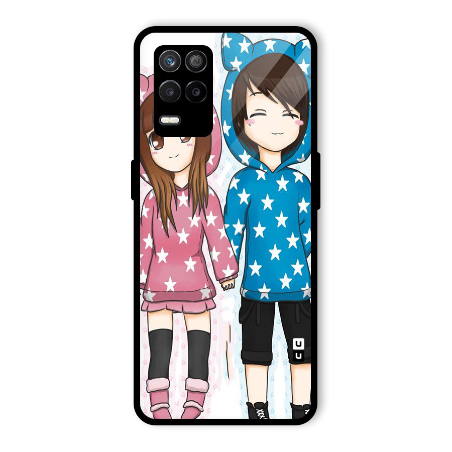 Couple In Stars Glass Back Case for Realme 9 5G