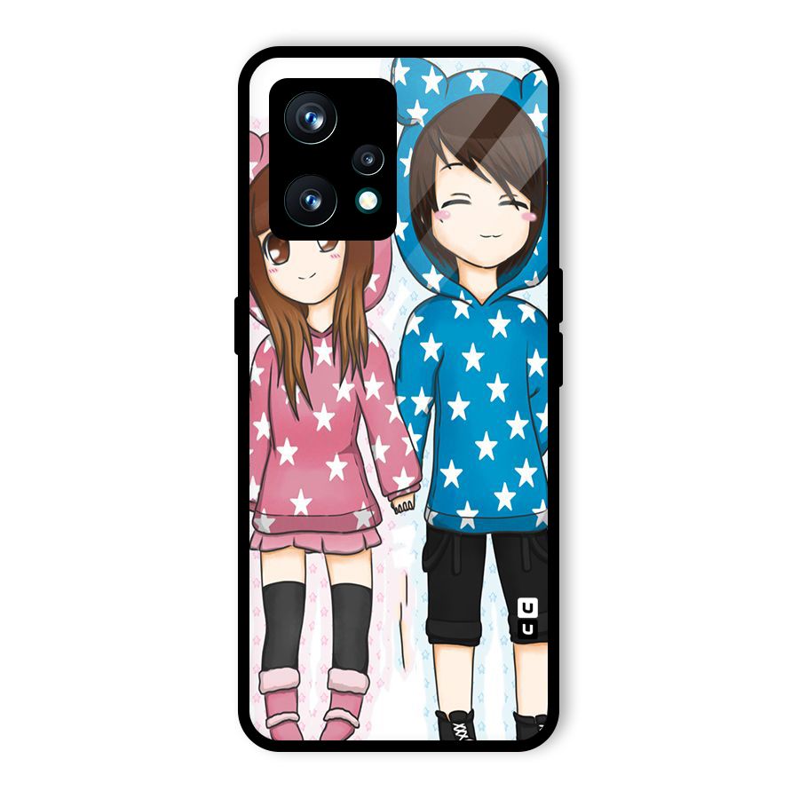 Couple In Stars Glass Back Case for Realme 9 Pro Plus 5G