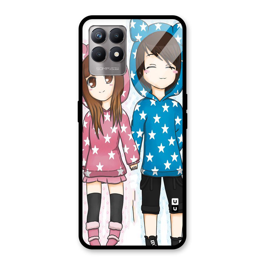 Couple In Stars Glass Back Case for Realme Narzo 50