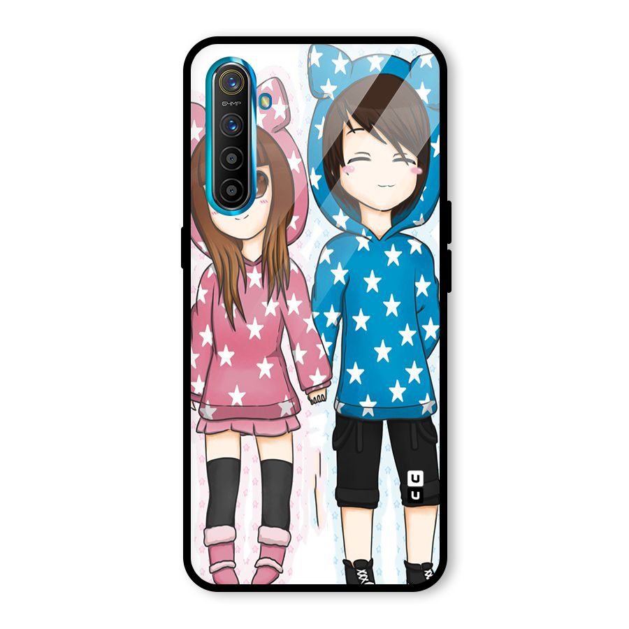 Couple In Stars Glass Back Case for Realme X2