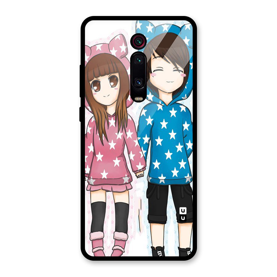 Couple In Stars Glass Back Case for Redmi K20 Pro