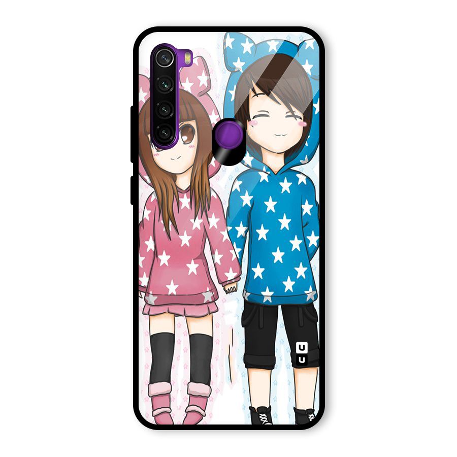 Couple In Stars Glass Back Case for Redmi Note 8