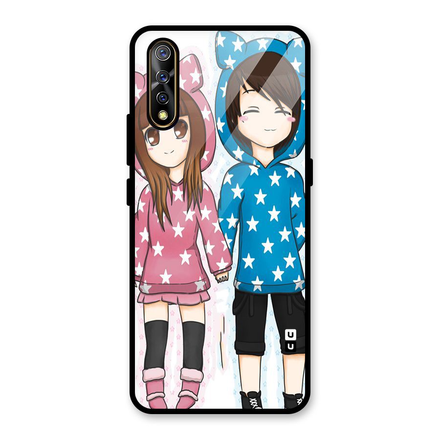 Couple In Stars Glass Back Case for Vivo S1