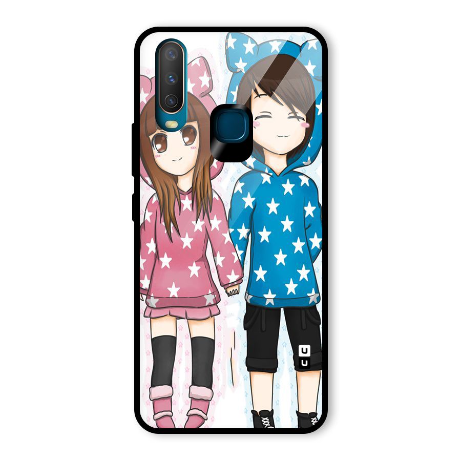 Couple In Stars Glass Back Case for Vivo U10