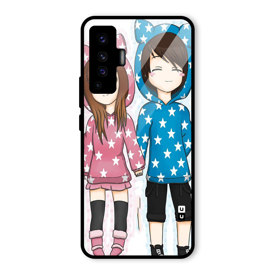 Couple In Stars Glass Back Case for Vivo X50