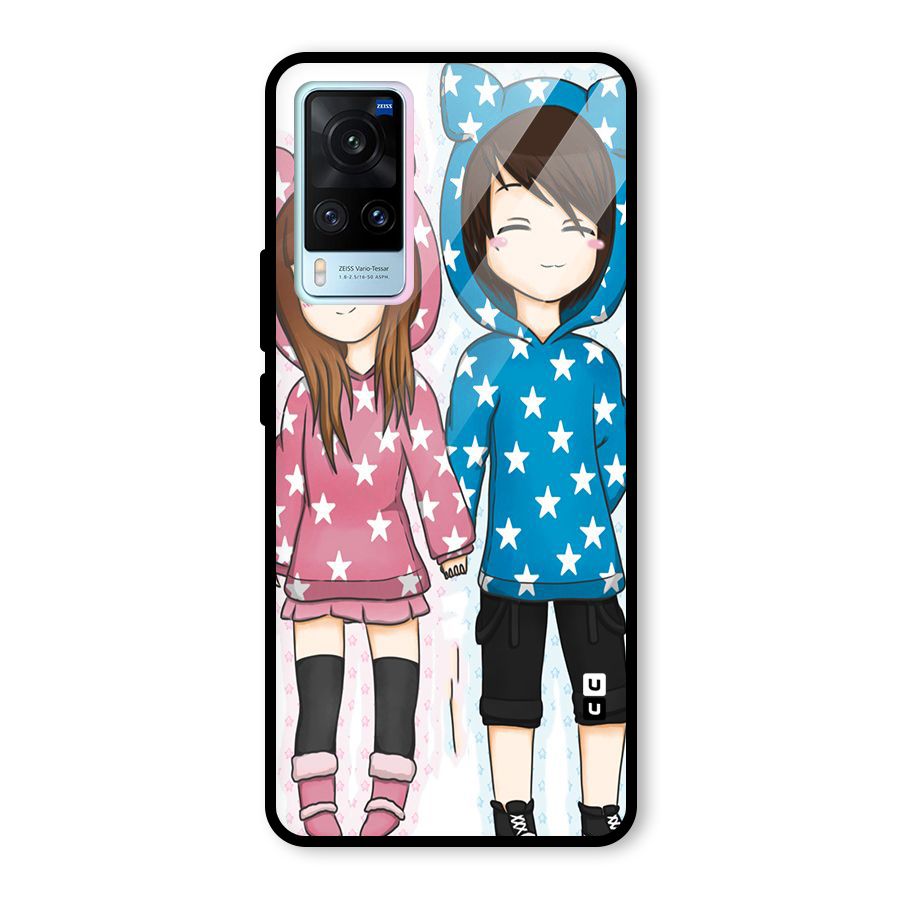 Couple In Stars Glass Back Case for Vivo X60