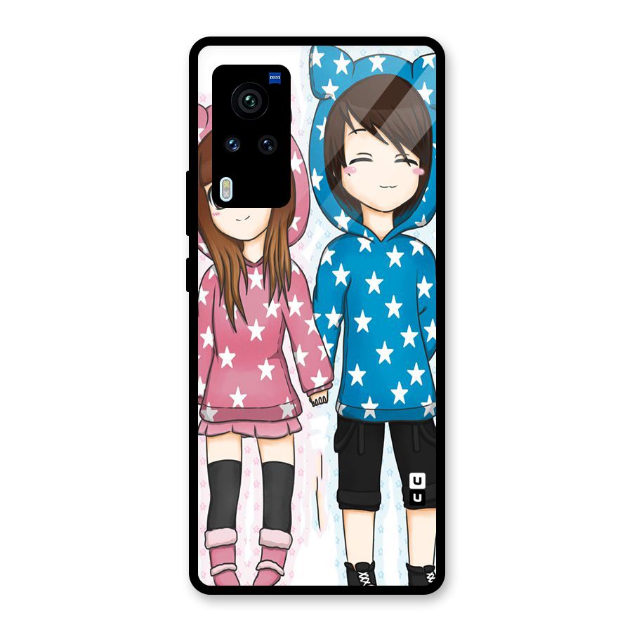Couple In Stars Glass Back Case for Vivo X60 Pro