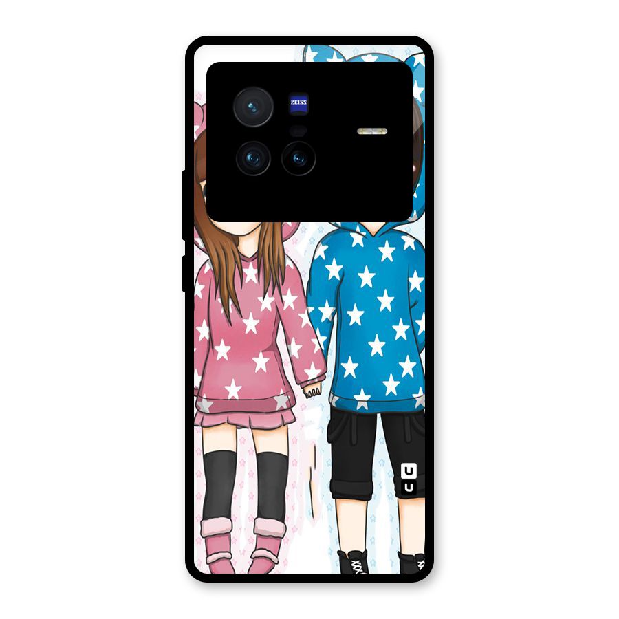 Couple In Stars Glass Back Case for Vivo X80