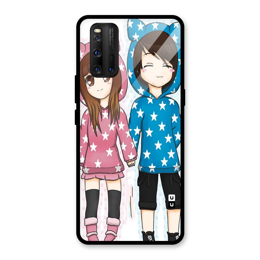 Couple In Stars Glass Back Case for Vivo iQOO 3