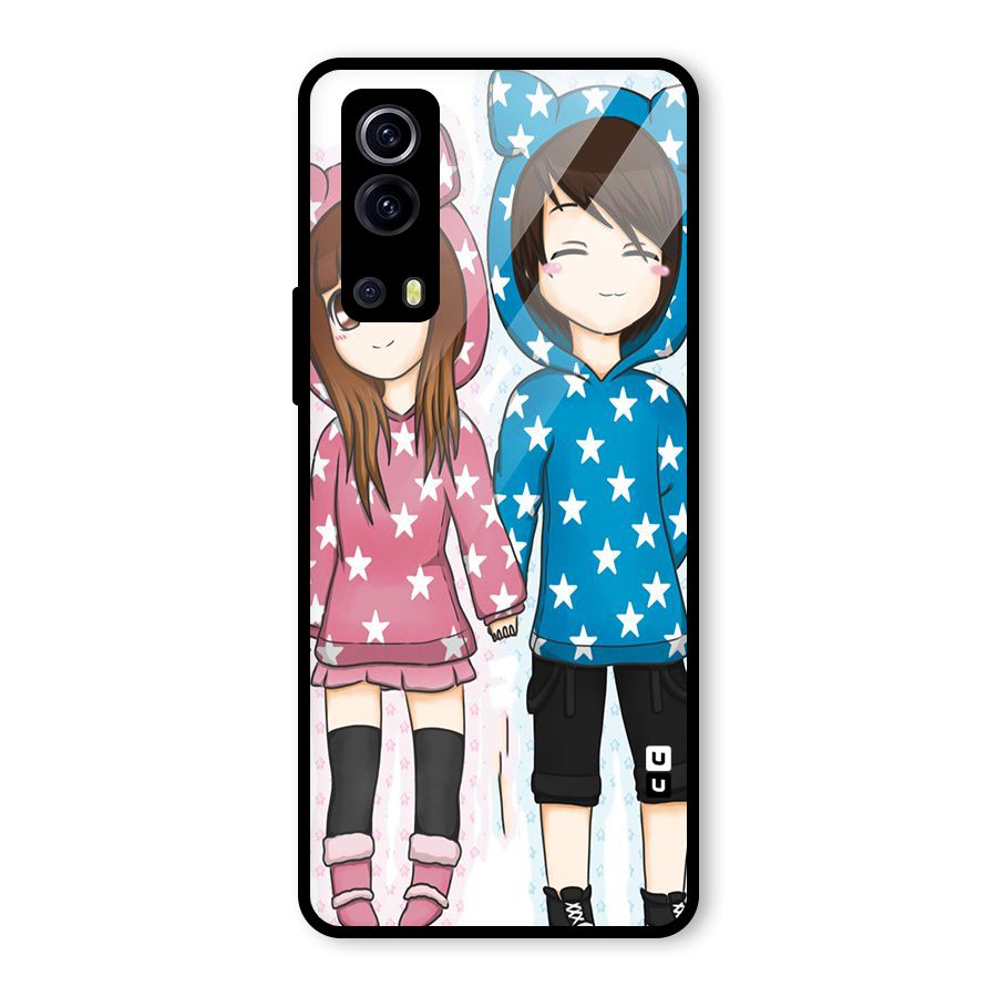 Couple In Stars Glass Back Case for Vivo iQOO Z3