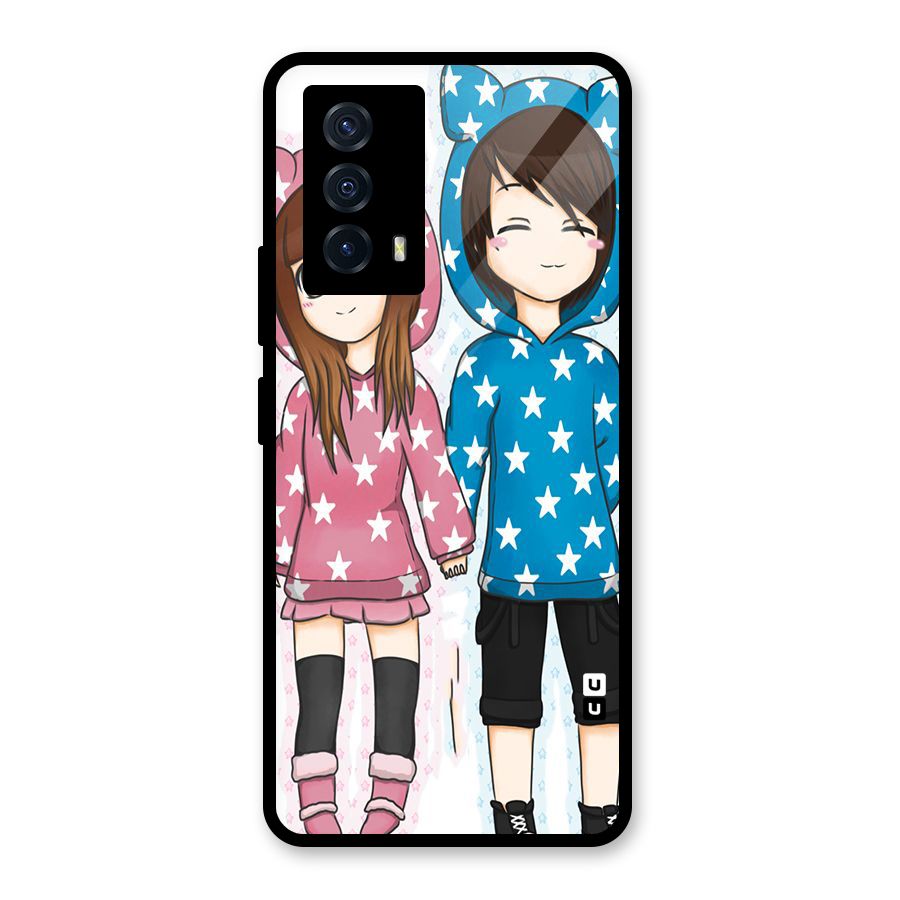 Couple In Stars Glass Back Case for Vivo iQOO Z5