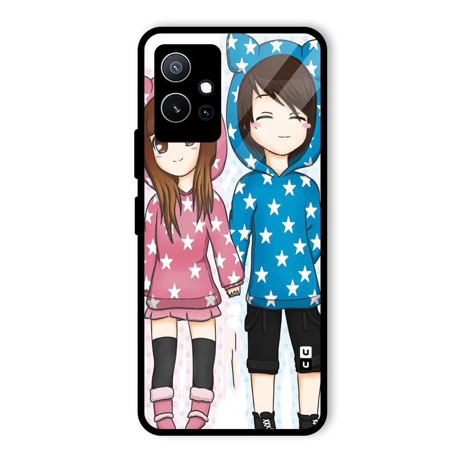 Couple In Stars Glass Back Case for Vivo iQOO Z6