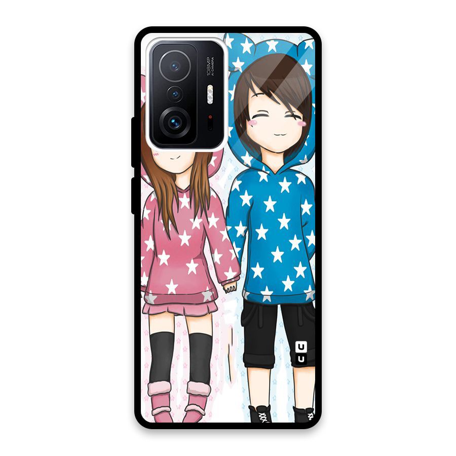 Couple In Stars Glass Back Case for Xiaomi 11T Pro