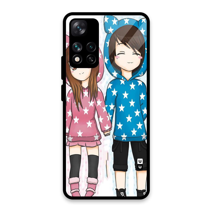 Couple In Stars Glass Back Case for Xiaomi 11i HyperCharge 5G