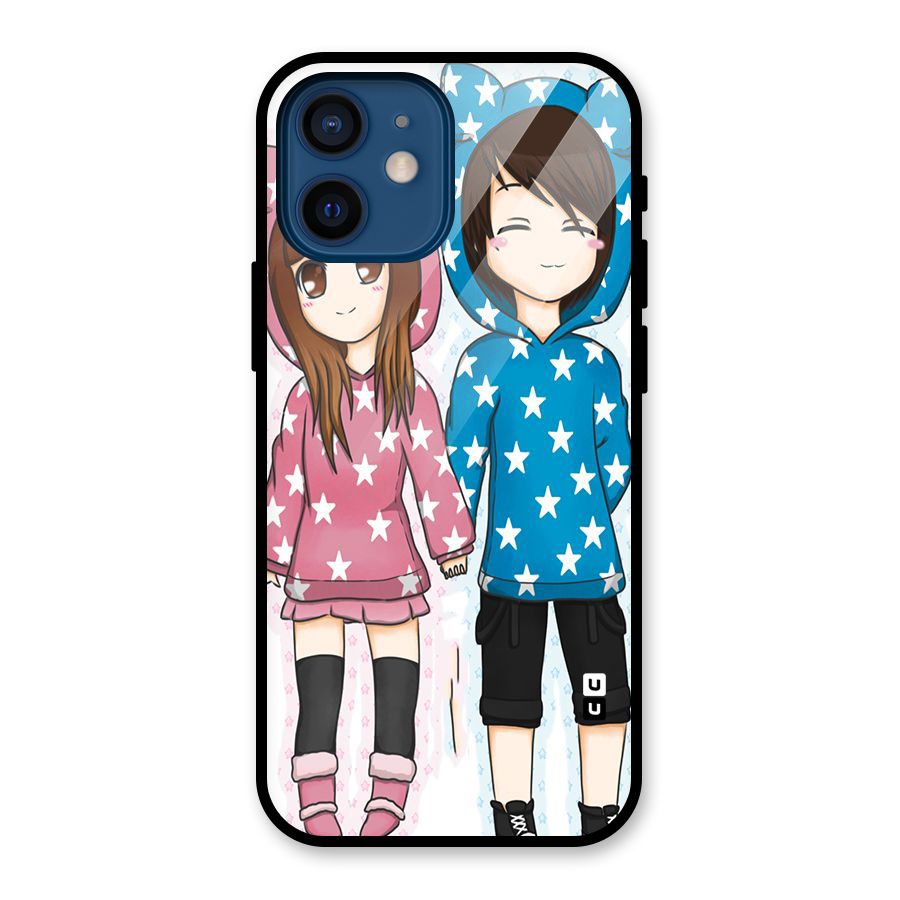 Couple In Stars Glass Back Case for iPhone 12 Mini