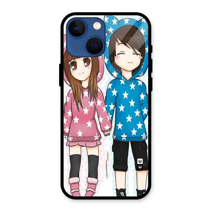 Couple In Stars Glass Back Case for iPhone 13 Mini